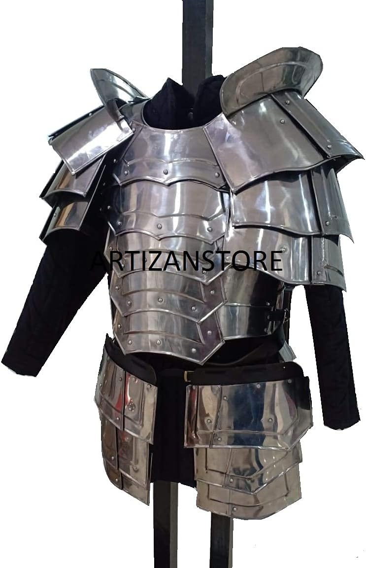 ARTIZANSTORE Breast Plate LARP Re-Enactment Armour Costume with Shoulder Guard and Tasset