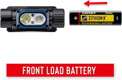 Miniatura 8 de Coast WPH34R 2000 lúmenes impermeable ultra brillante IP68 USB recargable, doble potencia, 6 modos con haz de punto e inundación, azulnegro