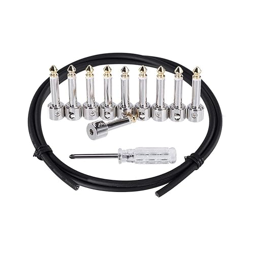 IVU Creator Kit de cable de conexión sin soldadura Pedalboard Kit de cable de conexión de guitarra Cable de conexión de efectos Pedal Cable de