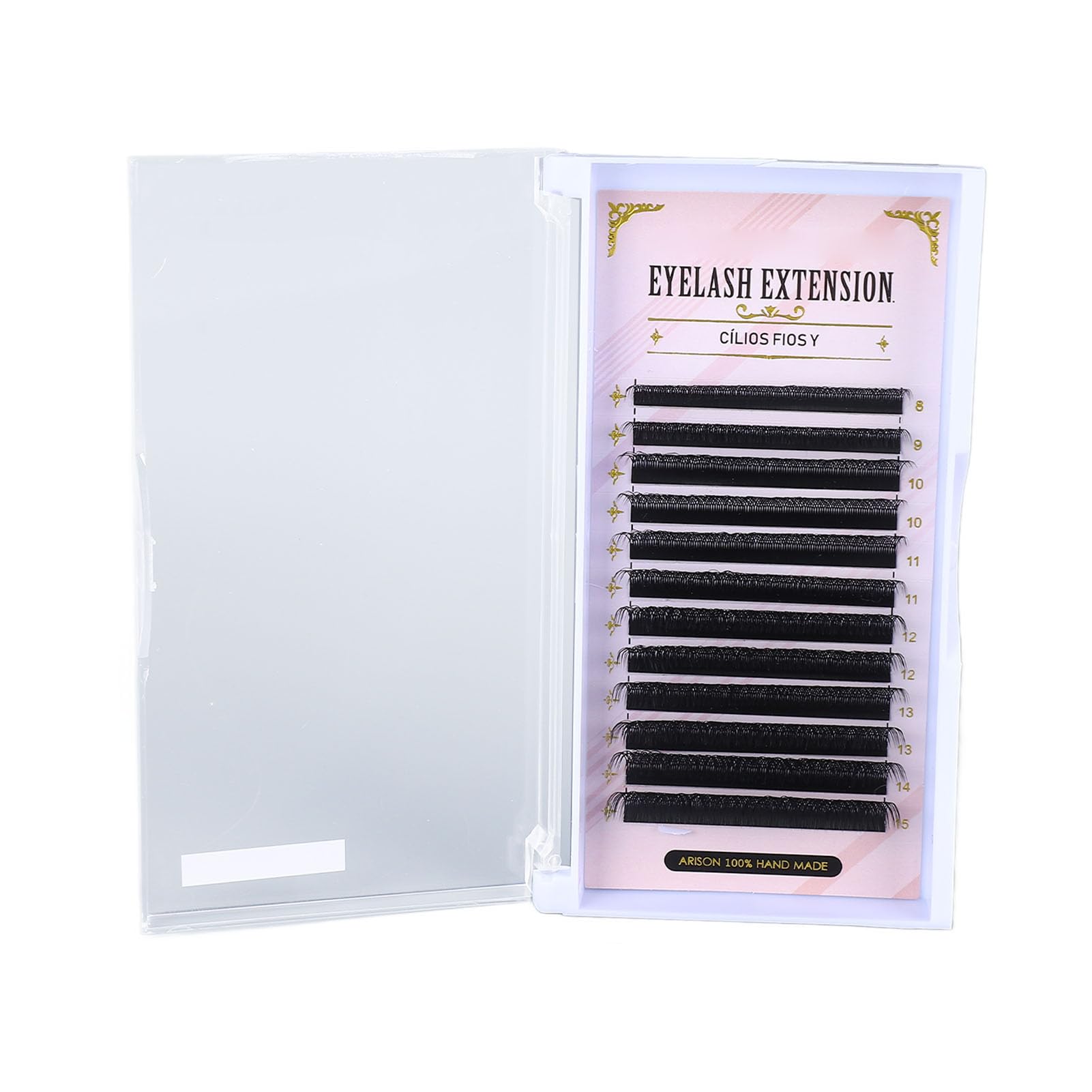 Pestañas Postizas Individuales en Forma de Y Negras, Pestañas en Racimo Suaves 0.07D para Extensiones de, Plantas de Postizas de 8 a 15mm