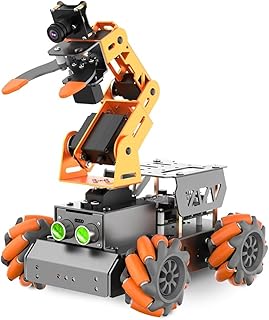 LOUIKA Programmable Toys AI Robot Open Source，Car Mecanum Wheel Car Complete Set with Robotic Arm