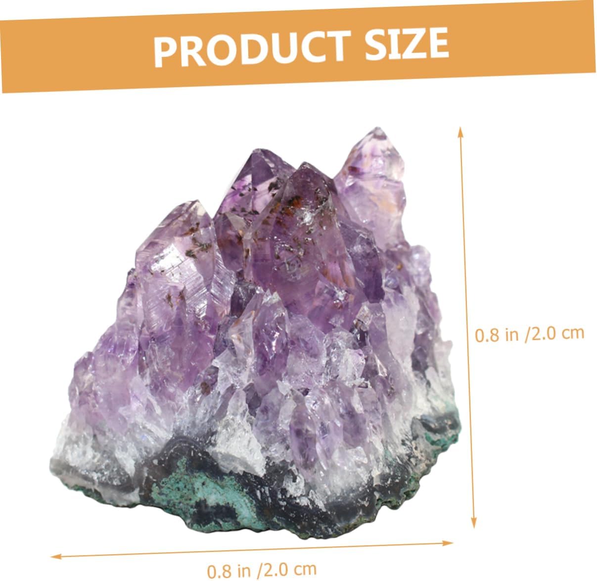2pcs Crystal Cluster Ornaments Desk Topper Geode Stones Irregular Crystal Meditation Crystal Decor Rock Purple Decorations Centerpiece Crystal Specimen Crystal Stone