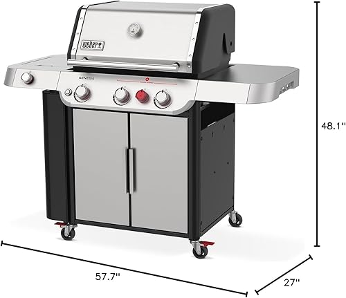 Miniatura 9 de Genesis S-335 - Parrilla de gas propano líquido, acero inoxidable