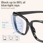 OCCI CHIARI Extra Large Blue Light Blocking Reading Glasses for Women Oversized Readers 1.0 1.25 1.5 1.75 2.0 2.25 2.5 To 4.0