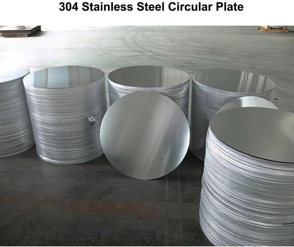 Stainless Steel Metal Round Sheet, 1pc 304 Plate Dia 50-400mm Thickness 0.6mm 0.8mm 1.2mm(Thickness 0.6mm,Dia 50mm)