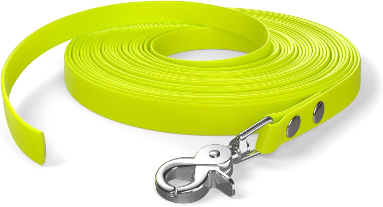 SNOOT 10m towing line, dog leash, 1 carabiner, neon yellow, very stable, dirt and water repellent