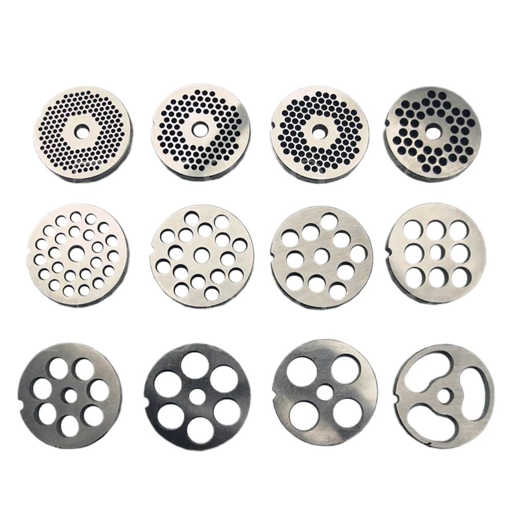 1PC #12 Type Meat Grinder Plate 3-18mm Manganese Steel Knife for Mixer Food Chopper(18mm)