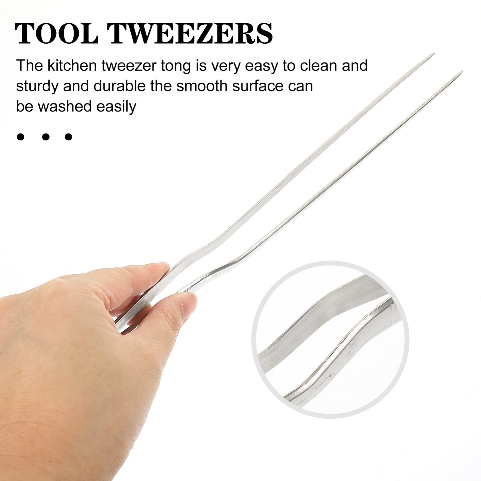Ciieeo 3 Piezas Pinzas de Cocina Inoxidable de Utensilio Multifuncional para Alimentos para Servir Entrantes Ensaladas y Buffet Pinzas Resistentes al Calor y Antideslizantes