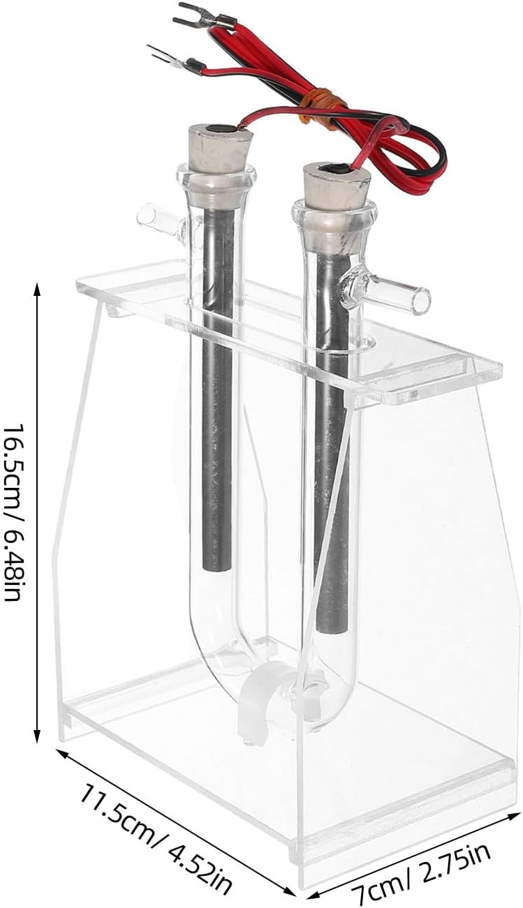 PRETYZOOM Electrolysis Kit Water Electrolysis Demonstration Scientific Apparatus Teaching Aid for Students and Teachers Educational Lab Experiment Equipment 6.49X4.52X2.75In