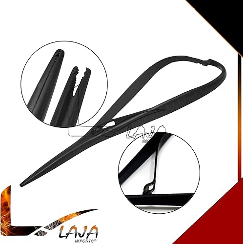 Miniatura 5 de LAJA IMPORTS LAJA Imports Mathieu - Alicates elásticos para colocar agujas 5.5 con agujero, color negro completo, separador de ligadura,