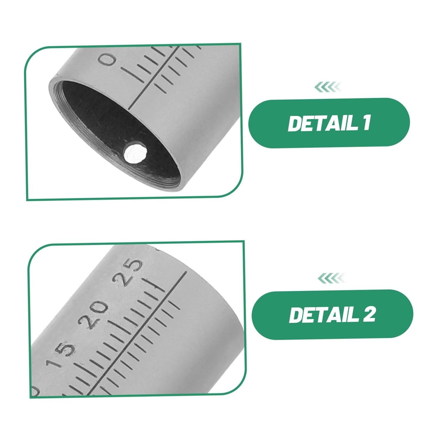 Ipetboom Micrometer Inner Sleeve 0-25mm Replacement Tube 14.52mm Outer Diameter 12.7mm Inner Diameter Outside Micrometer Accessory for Mechanical Repair and Industrial Use