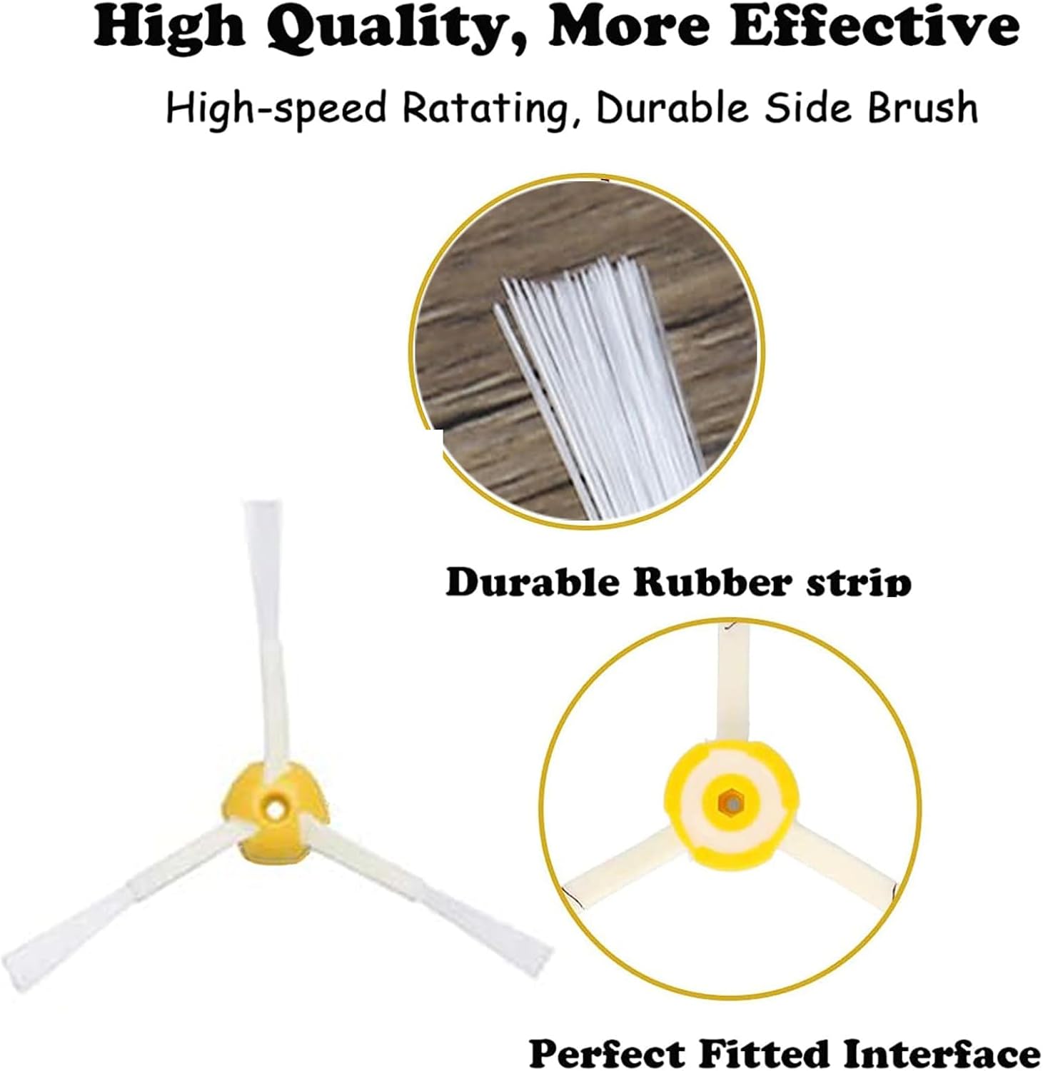 Side Brush for iRobot Roomba 500 600 700 Series 692 694 680 660 665 651 650 630 614 595 585 564 560 550 Replacement Parts Vacuum Cleaner Accessories - 3 Pack