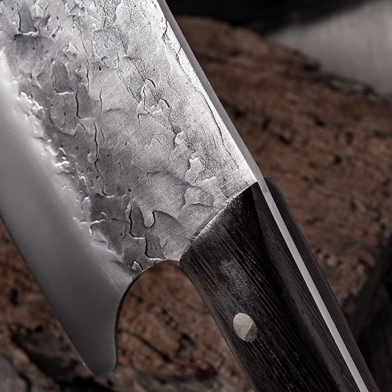 Meat cleaver, Handmade Forged Choping Knife Stainless Steel Chinese Kitchen Knife Meat Cleaver Vegetable Chopper Knife Kitchen Cutter Tool Cleaver Knife (Color : Knife with cover)