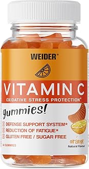 Weider Vitamin C Gummies - Reduces Fatigue and Supports Immune System Function - 250 mg per dose - Sugar- and Gluten-Free - Natural Flavours - 84 Gummies