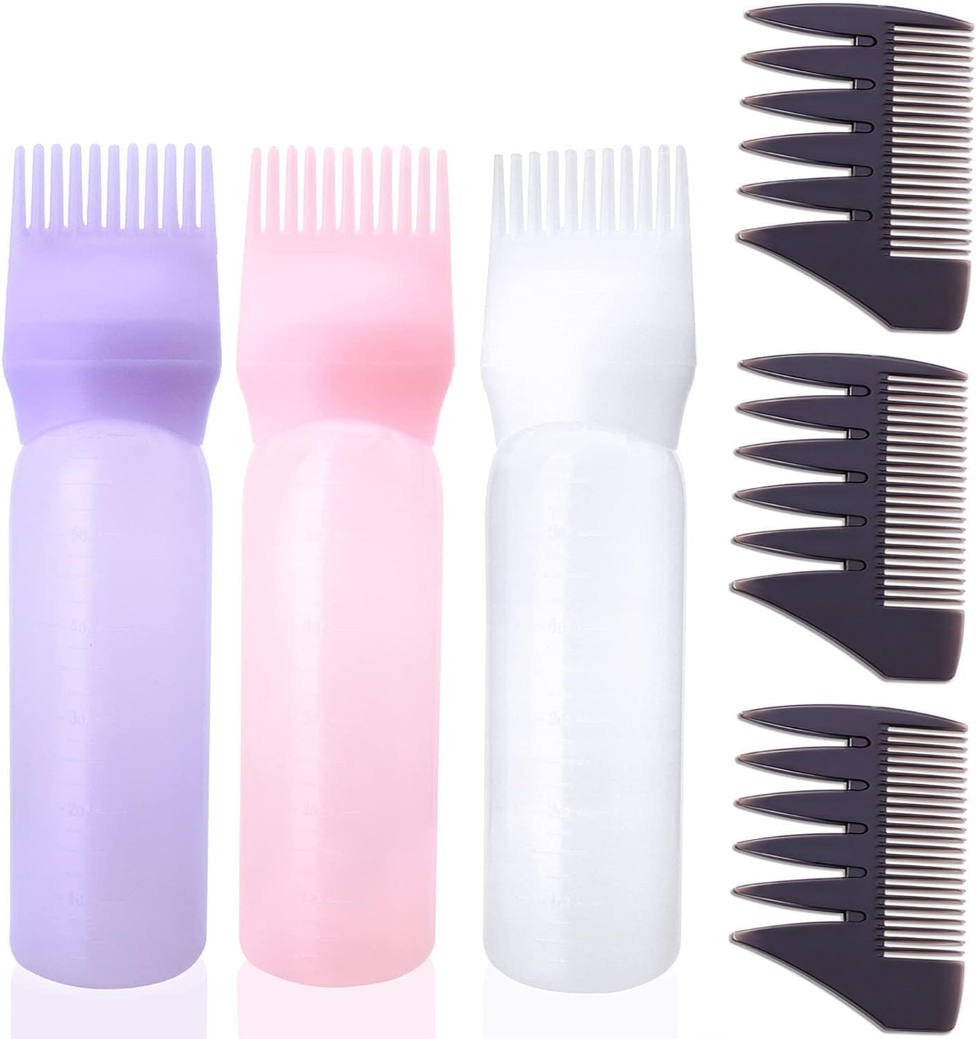 Gofiveus Haaröl Applikator Flasche - Scalp Applikator Mit Skala & Wurzelkamm | 170ml Für Haarpflege