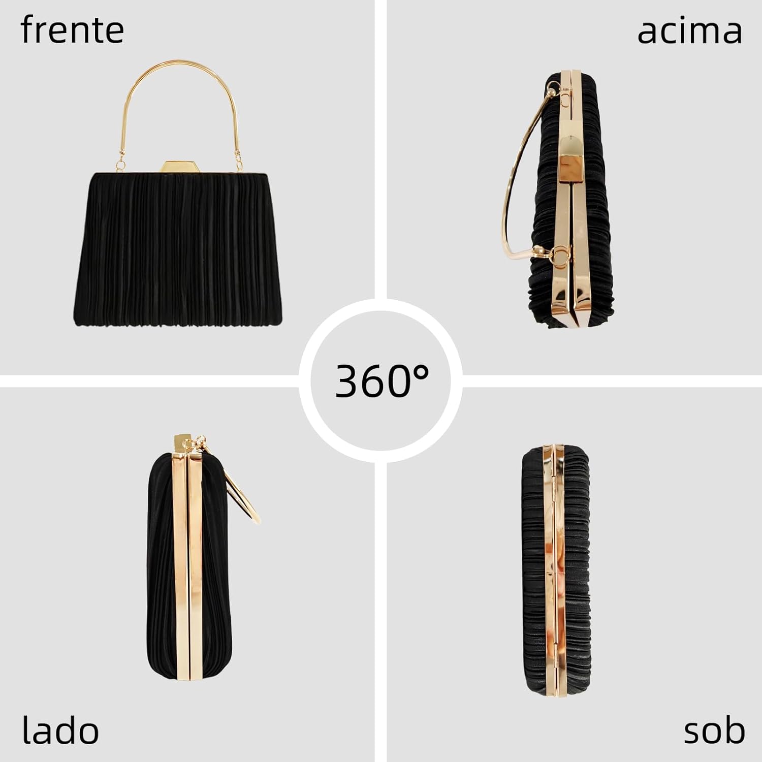 Bolsa Clutch Festa Feminina Preta Poliéster Plissado Mão Ombro Transversal Com Correntes Removíveis em promoção! Veja a oferta e mais achadinhos de Bolsas 6 Hoje é o melhor dia para comprar Bolsa Clutch Festa Feminina Preta Poliéster Plissado Mão Ombro Transversal Com Correntes Removíveis com aquele preço maroto! Promoção! Aproveite a oferta! 6