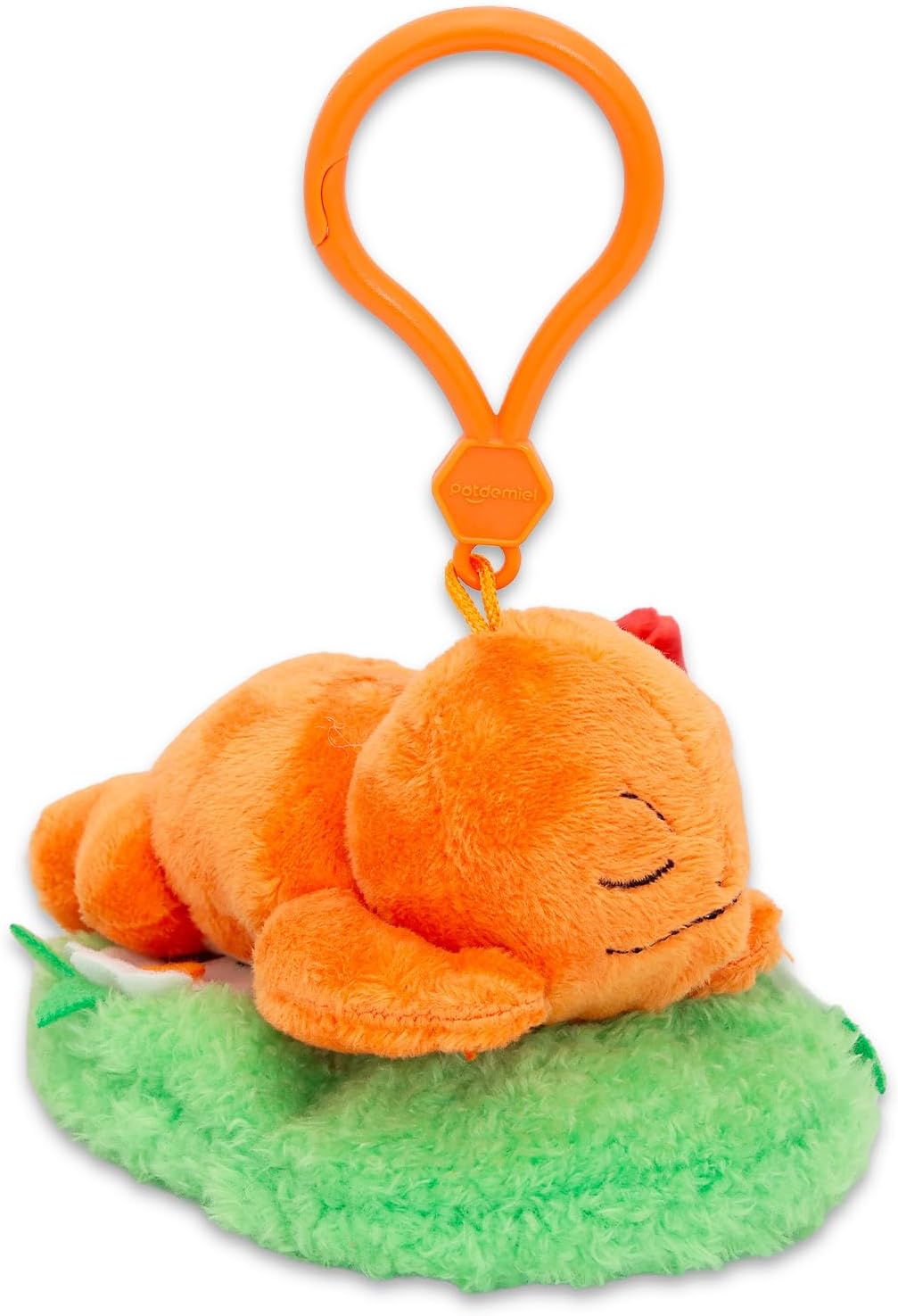 Charmander Plush Keychain Set - Bag Clip Bundle with 6" Pokemon Keychain Plushie Plus Stickers, More | Pokemon Charmander Plush Keychains for Backpack