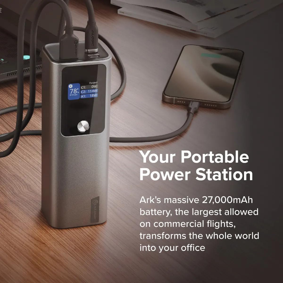 Amazon.com: ALOGIC Ark 27,000mAh Power Bank with 140W USB-C