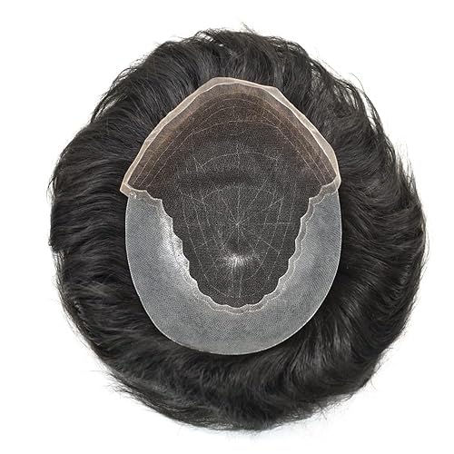 Miniatura 6 de Curve Hair Toupee - Sistema de reemplazo de cabello humano para hombre, encaje transparente, encaje frontal, piel fina, unidad de cabello para