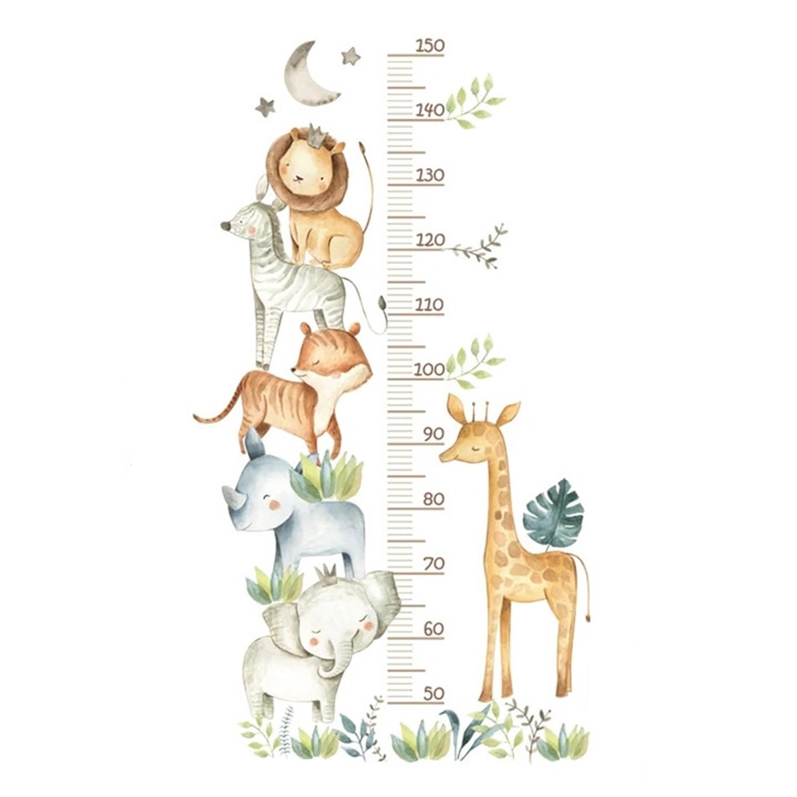 1set Cartoon Animal Height Ruler Wall Stickers - for Room Decoration