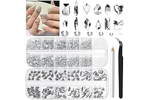 2680Pcs White Nails Rhinestones: Make Your Manicures Sparkle