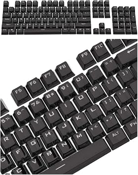 104 Keys PBT Doubleshot Plating Backlit Keycaps Electroplating OEM Profile for Cherry MX Gaming Mechanical Keyboard DIY Replacement