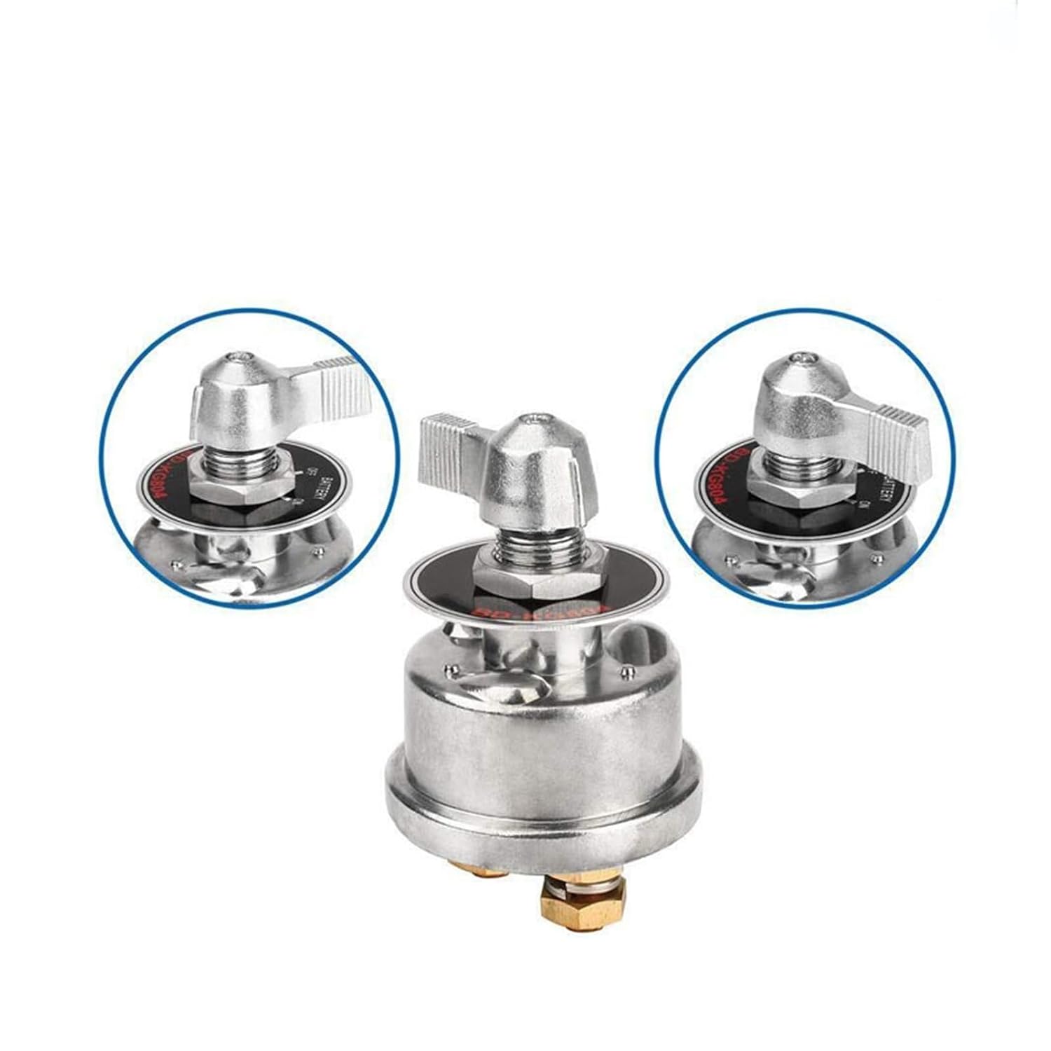 1pcs Car Power-Off Switch Yacht High Current Knob Leak Proof Electrical Breaker High-Power Secondary Battery Metal Main Switch