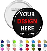 Personalized Custom Pins Buttons - Add Photo, Logo, Text, Name - Durable Tinplate Gifts for Events & Decor
