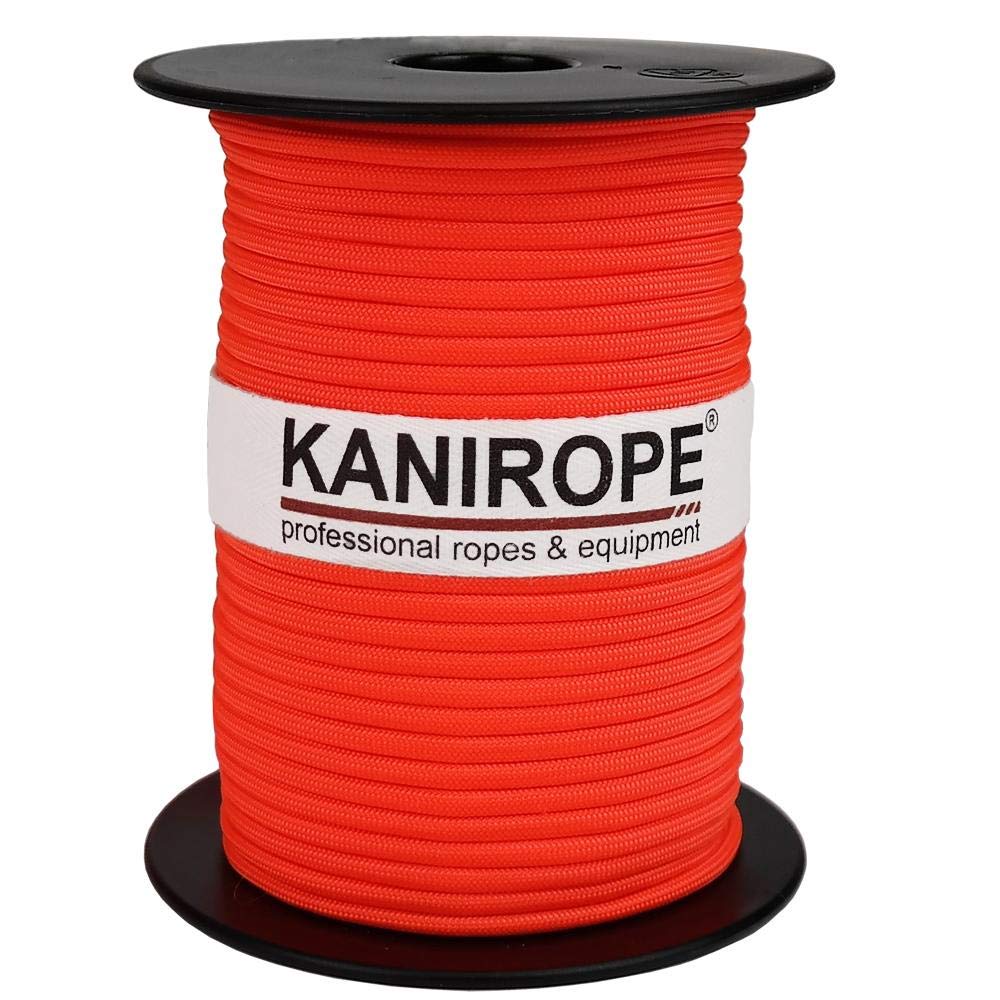 Kanirope® Paracord XPRO ø3,8mm 500m Neonorange 32-Fach geflochten