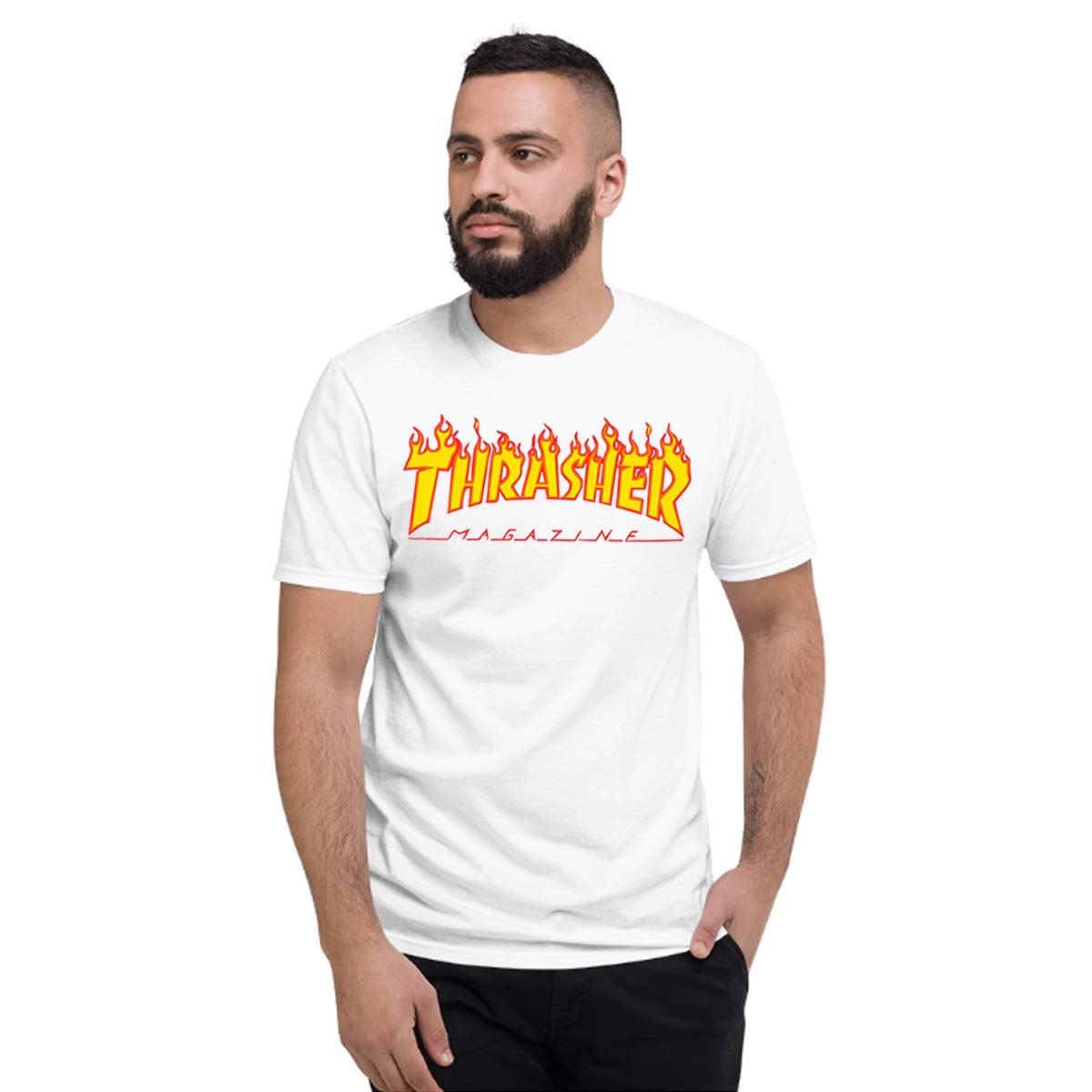 Thrasher Skateboard Magazine Flame T 