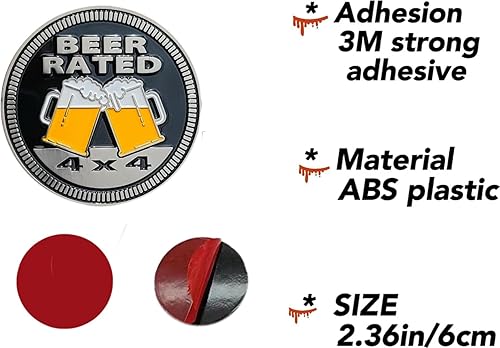 Miniatura 4 de 4 x 4 emblemas de metal para automóvil, emblemas de metal 3D, calcomanías redondas para insignias de automóvil, calcomanías compatibles con Jeep