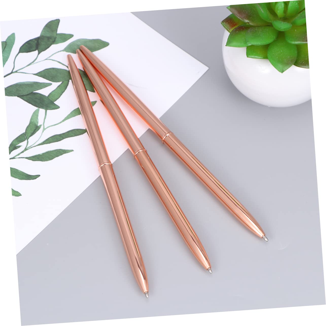 Operitacx 18pezzi Penne Sfera Metallo Con Testa Doppia Penne Leggere Con Inchiostro Blu Elegante Per Ufficio e Scuola Rosa