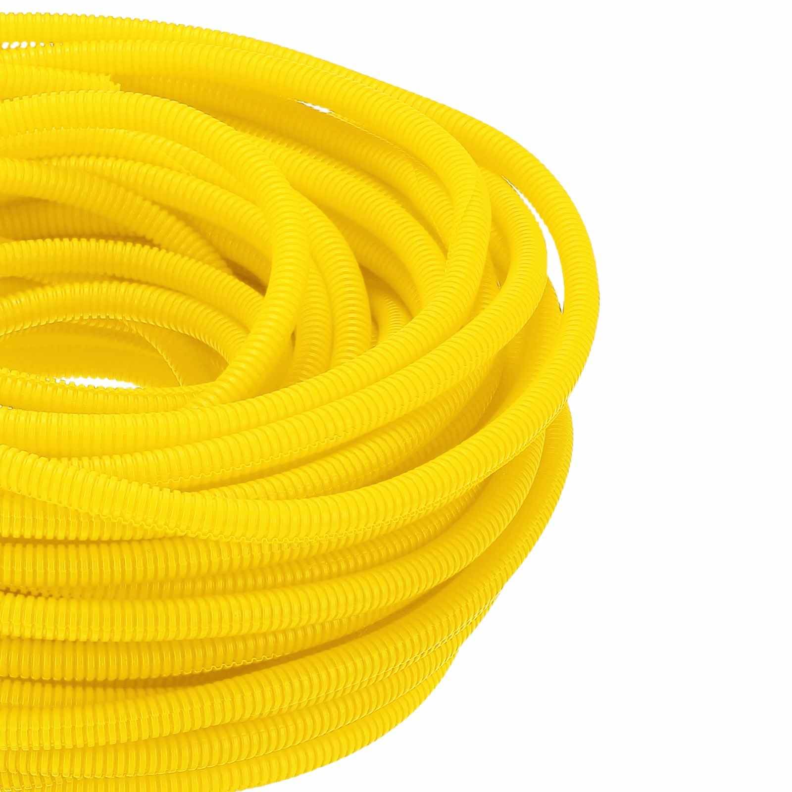 DMiotech 100ft Wire Loom Split Tubing 3/8 Inch(9.5mm) ID Yellow