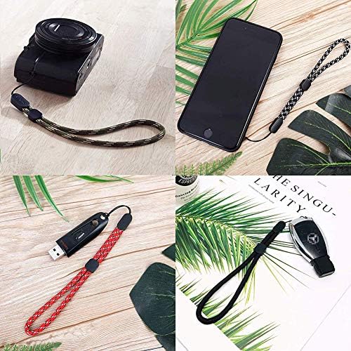 Guang-T Adjustable Hand Wrist Straps Lanyard, 9 inches Nylon Lanyard with Movable Button for Phone, Camera, GoPro, PSP, Flashlight, Keychains, USB Flash Drives and More Device, Multi-Color (5 Pack)