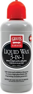 Griots Garage 3-in-1 Liquid Car Wax: Cleans, Polishes & Protects with Carnauba Shine - High Gloss Auto Detailer, 16oz