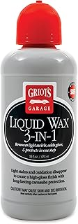 Griots Garage Liquid Wax 3-In-1 for Car Polishing and Detailing, High Gloss Shine and Carnauba-Based Protection for Auto Paint, 11013, 16oz