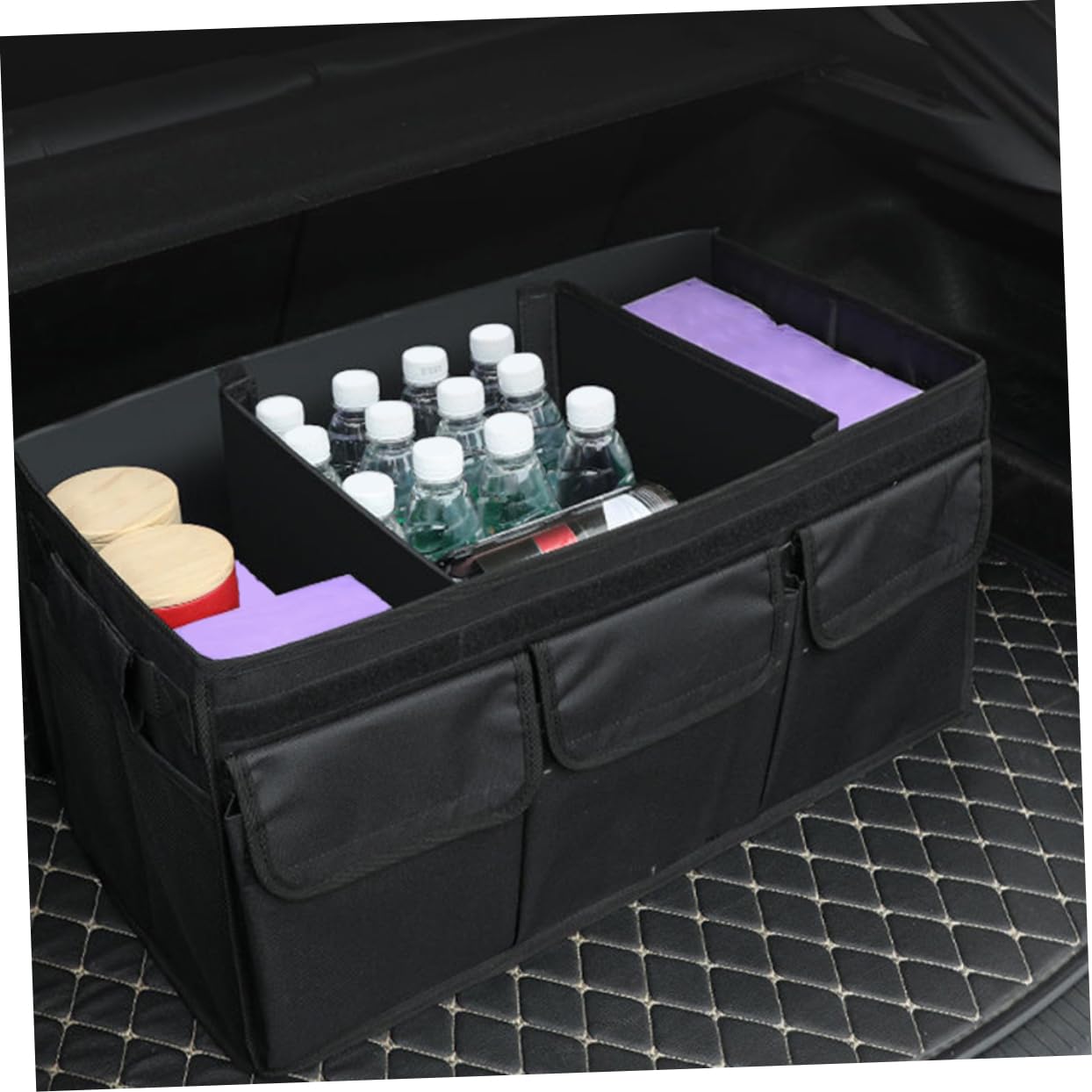 Organizador de Maletero para Coche Plegable, Gran Capacidad, Negro