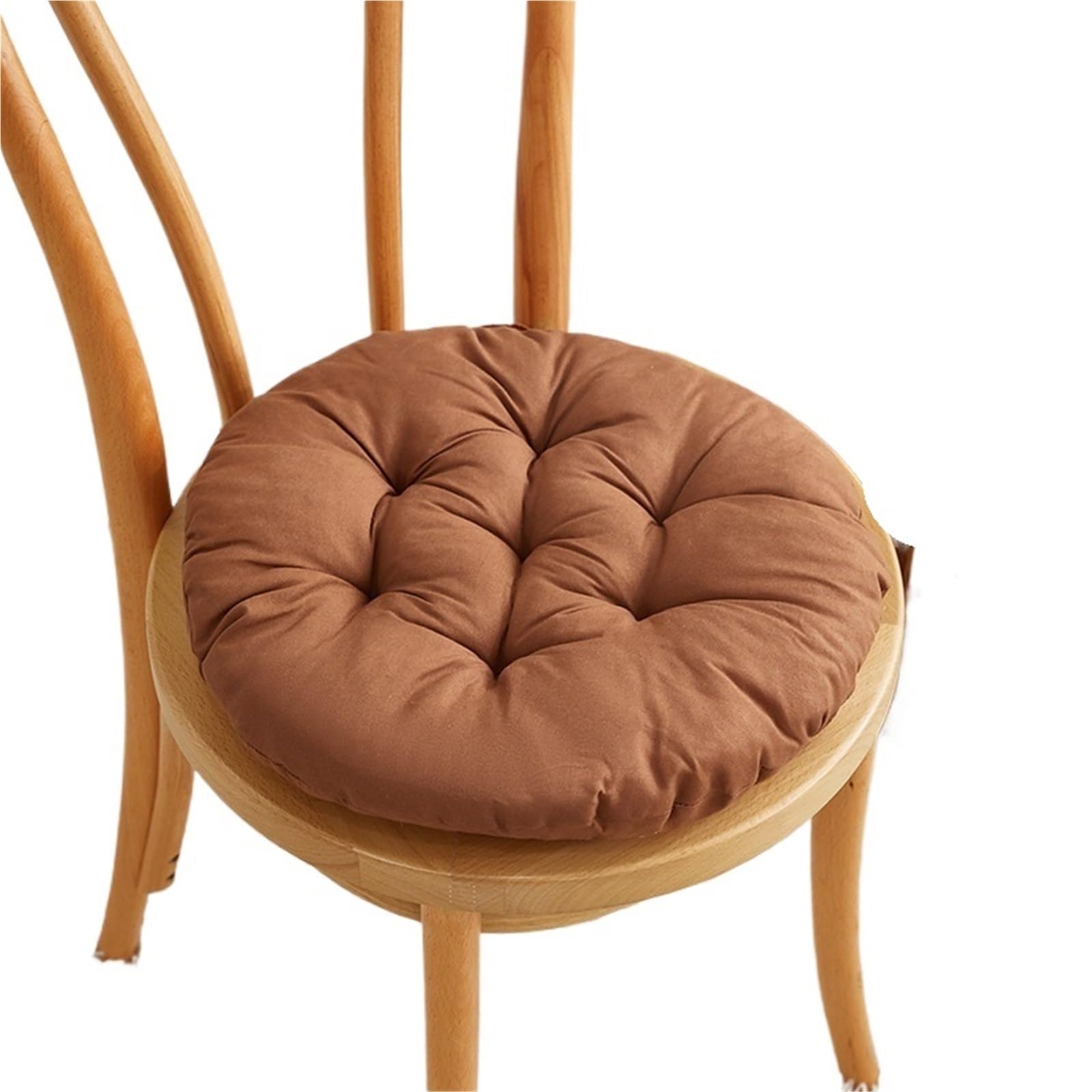 MTKSFDC Garden Seat Cushions Non-slip Thicken Household Dining Chair Cushion Nap Pad Round Winter Warmth 40CM(Coffee)