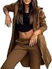 BIRW Women Hoodie and Sweatpants Set 2025 Casual Fleece Sweatsuit 2 Piece Outfits Fashion Long Sweatshirt Jogger Pant