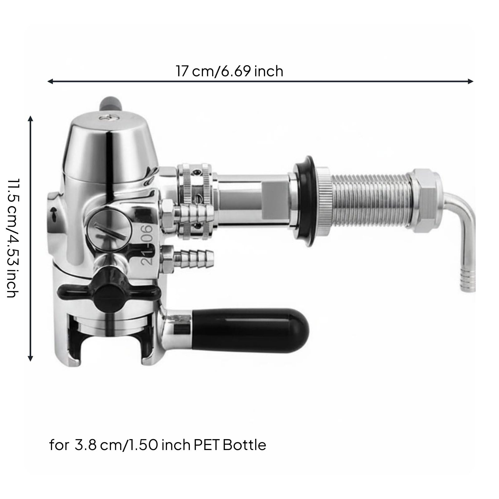 Llenador Botellas Cerveza a Contrapresión sin Espuma Llenador a Contrapresión Rápido y Eficiente para Embotellado, Barril, 38mm