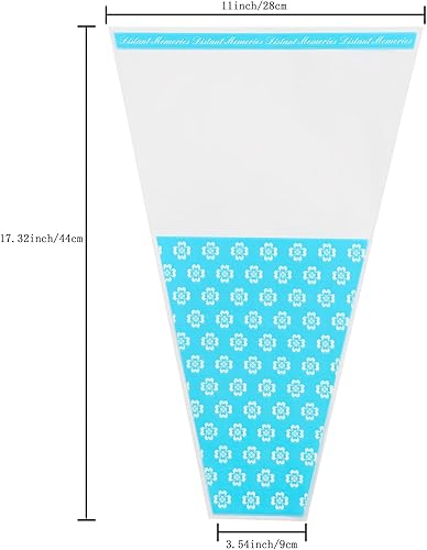 Miniatura 3 de Aylmrice Bolsas de celofán transparente de plástico de flores pequeñas para ramos de flores, papel de regalo para el día de San Valentín, 50