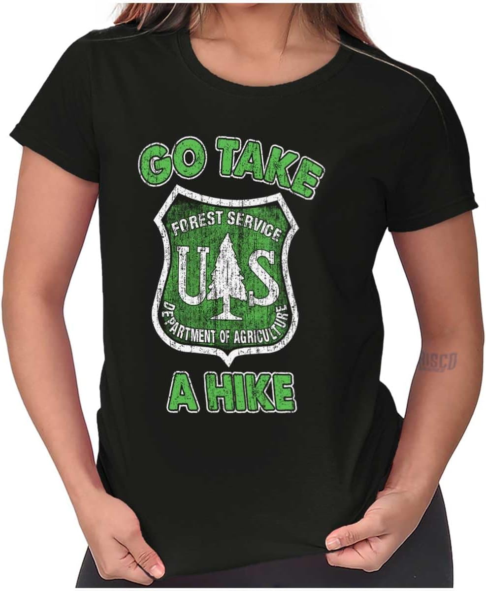 Take A Hike National Forest Service Womens Slim Fit Graphic Tee