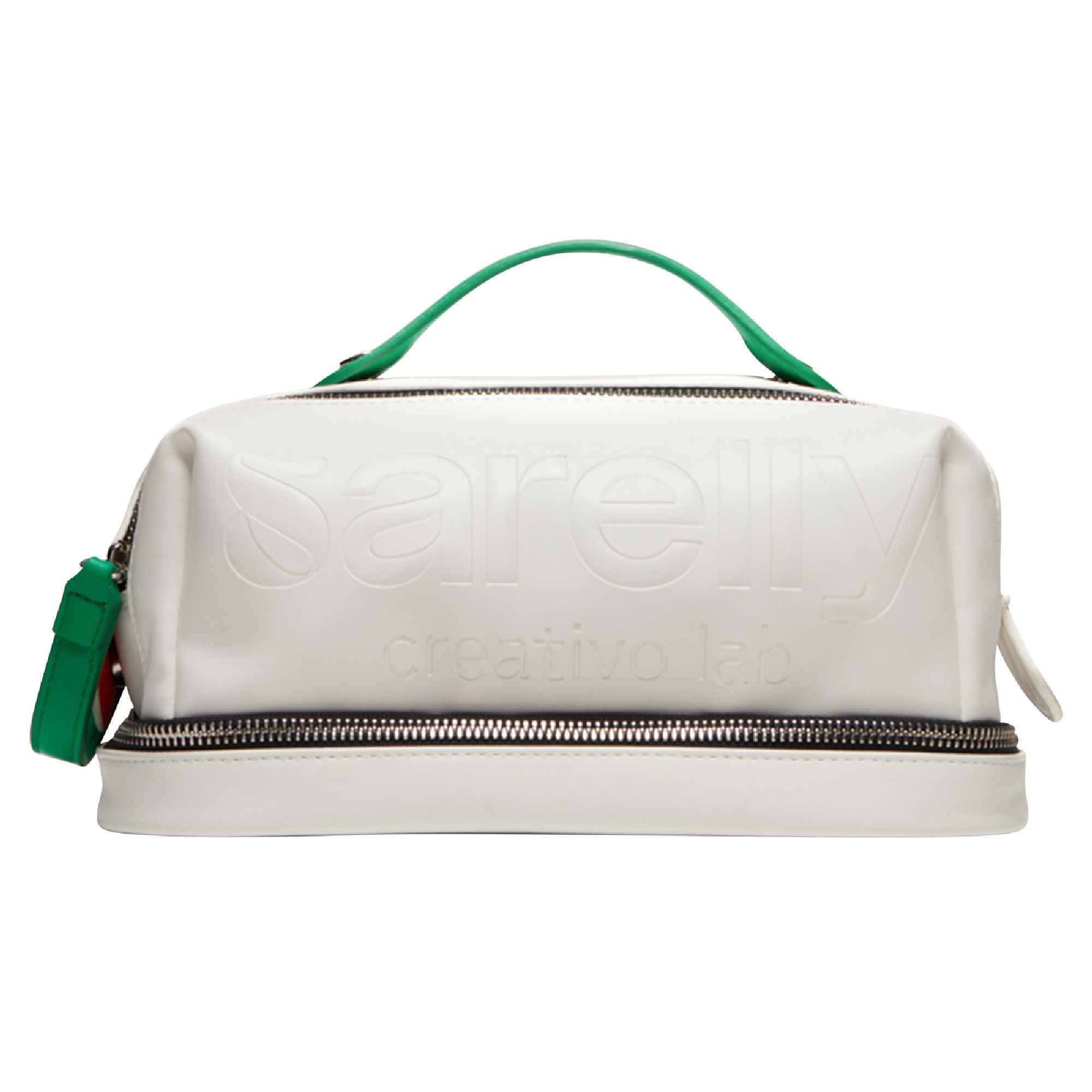 SARELLY Vegan Leather Makeup Bag with Brush Pouch, 24 x 13 x 12 cm