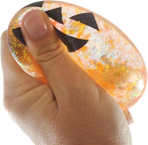 Miniatura 6 de Juego de 2 bolas de azúcar de calabaza Jack o Lantern, pegamento grueso, bola elástica de gel, jarabe de melaza, ultra blando y moldeable, de tiro