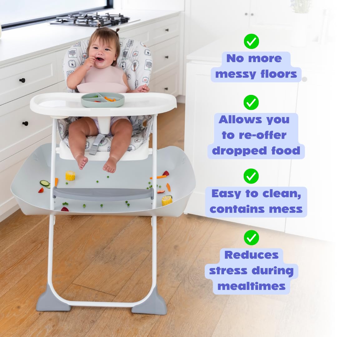 CATCHY - Food Catcher - Compatible with Graco Slim Snacker High Chair + 11 Other High Chairs - Highchair Sold Separately - Baby & Toddler Food & Mess Catcher - Under High Chair Accessory