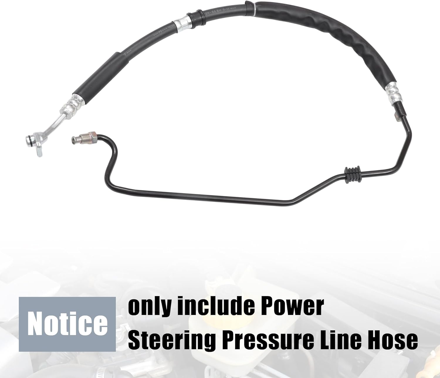 X AUTOHAUX No.53713-SDC-A02 Power Steering Pressure Line Hose Assembly for Honda Accord DX EX LX 2.4L L4 - Gas 3.0L V6 - Gas 2003-2007