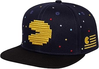 Classic Arcade Game Retro Cartoon Man Baseball Cap Adjustable Snapback Hat Multicolor