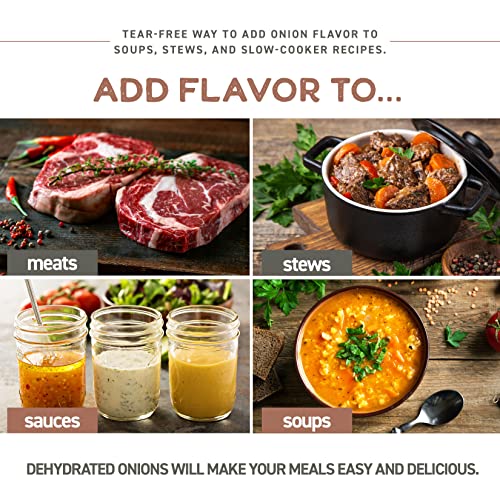 Dehydrated Chopped Onion Flakes 2 Lb Bulk, Dried Onion For Soups, Stews, Vegetables, & All Your Dishes, Dehydrated Onions Perfect For Emergency Food Supply #TOP5