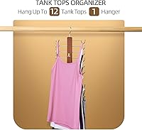 Vista 3 de ZEDODIER Percha para camisetas sin mangas, paquete de 2 organizadores de madera para sujetadores, 12 unidades de capacidad de almacenamiento