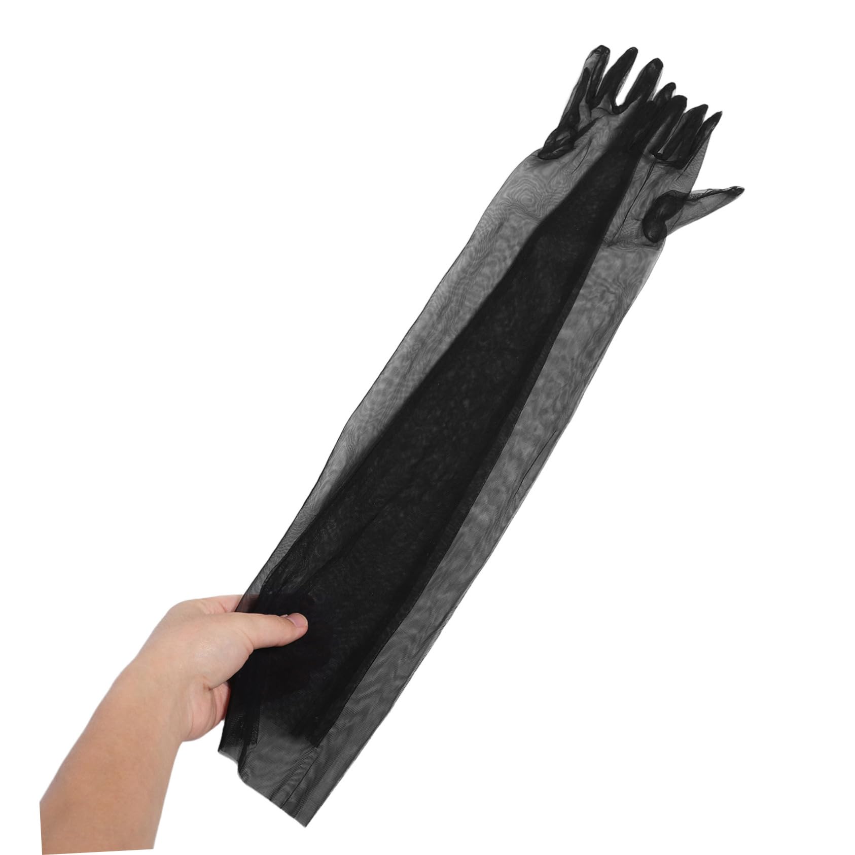 Healeved 15 Pares Guantes Largos de Tul para Novia Mangas de Malla Transpirable para Boda Fiesta de Té y Disfraz de Halloween Cubre Brazos Elegantes para Mujer